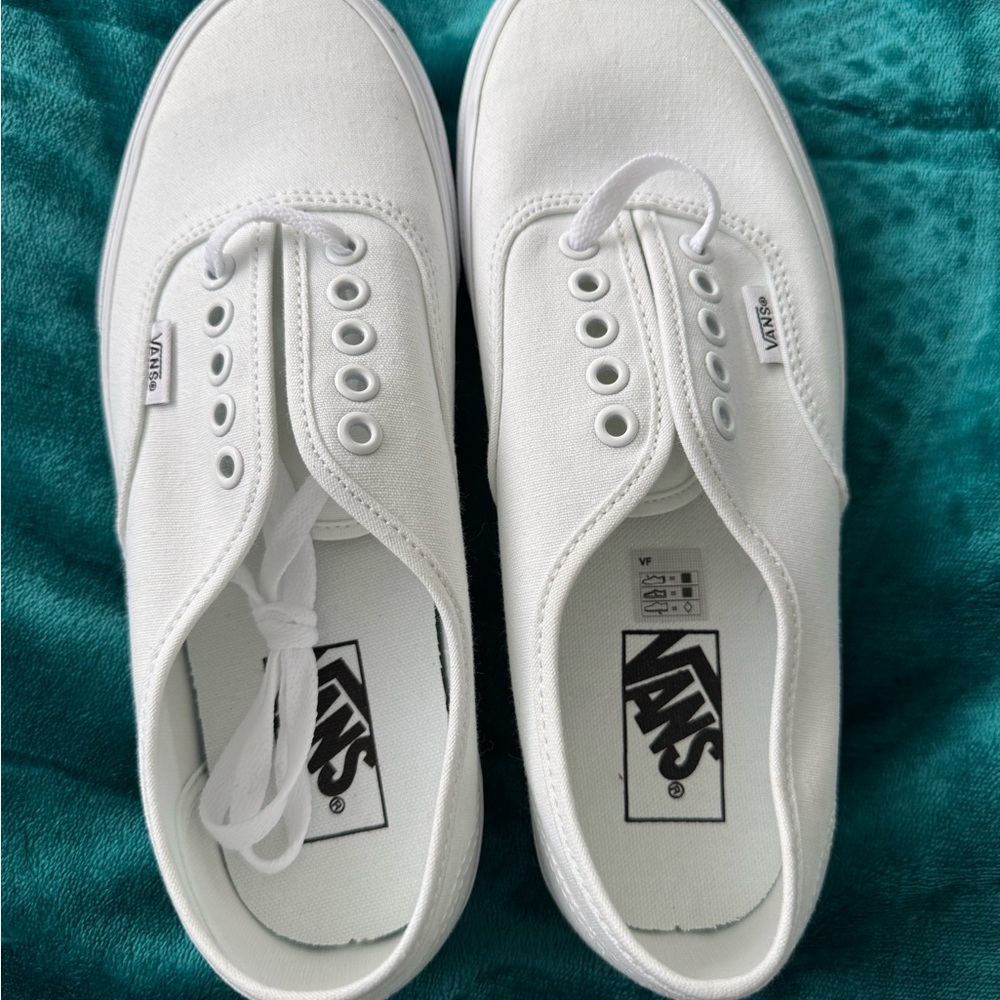 Vans White Canvas Sneakers